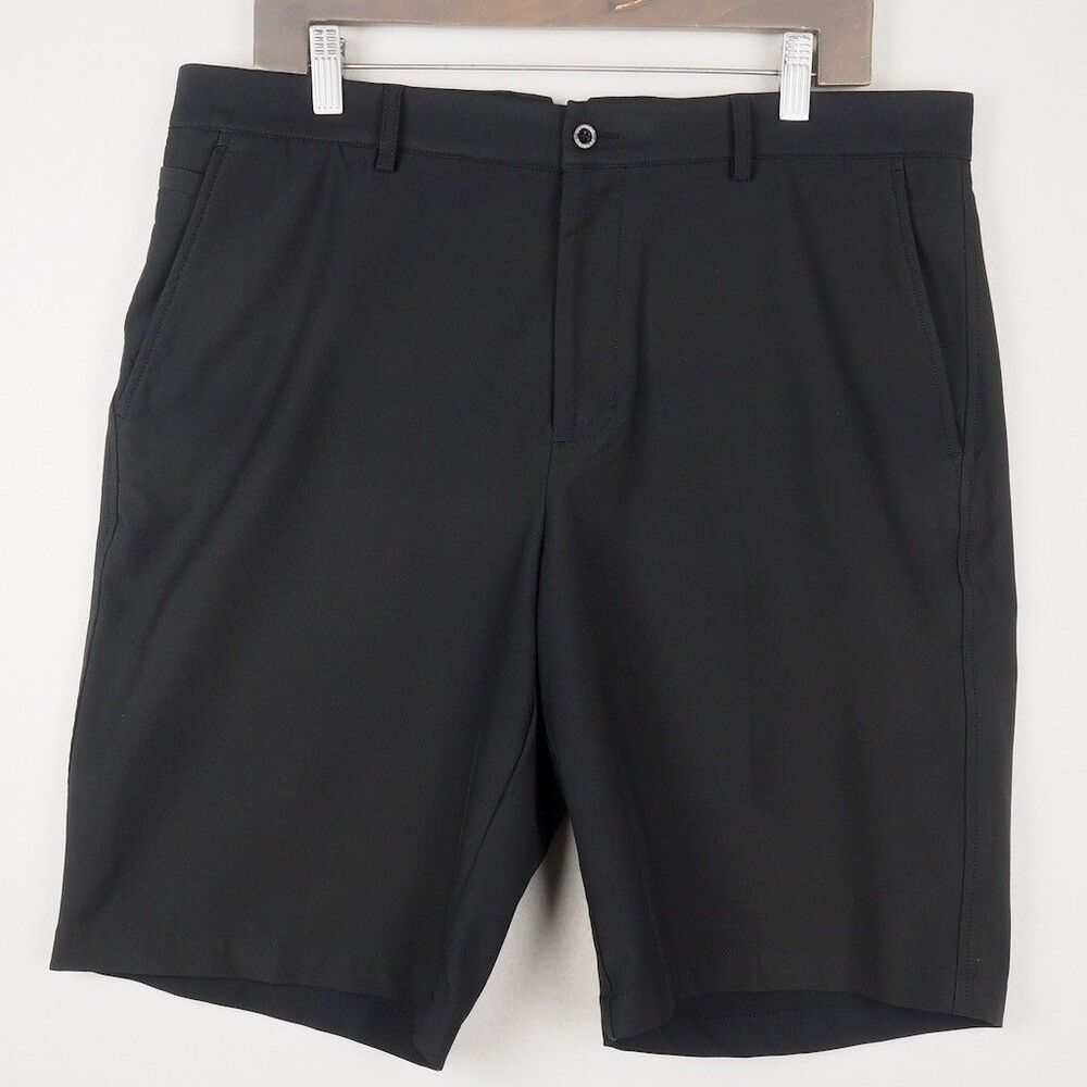 Dunning Golf Player Fit 10" Performance Shorts Mens 34 Lead Black Stretch Twill
